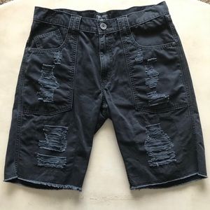 Rock & Republic men’s black cargo shorts.